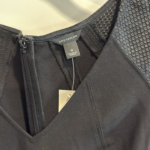 Ann Taylor Black Textured Midi Dress - Picture 4 of 11